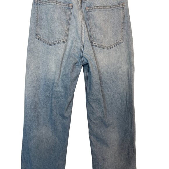 2/$30 ZARA Size 4 Light Blue Denim Jeans Frayed Hem - Picture 11 of 16